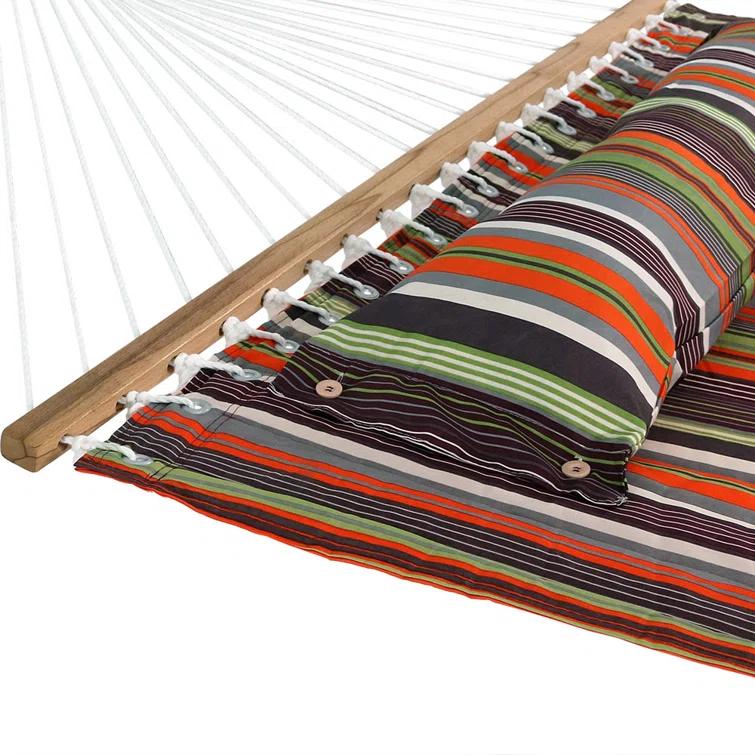 2-Person Quilted Polyester Spreader Bar Hammock
