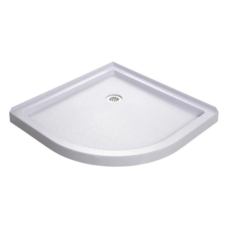 Prime 38" W x 38" D x 74.75" H Round Sliding Shower Enclosure with Base Included