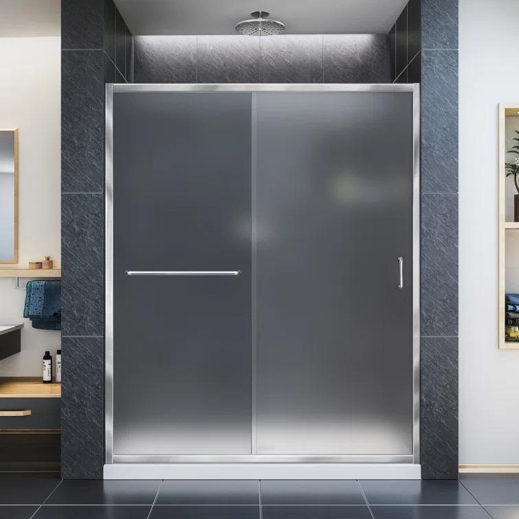 Infinity-Z 60" W x 74.75" H Framed Sliding Shower Kit