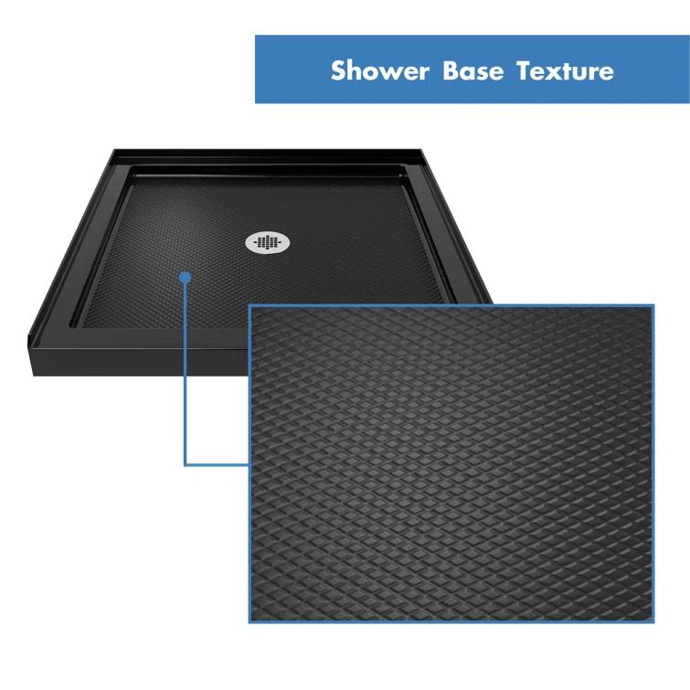 DreamLine Aqua Fold 32" W x 72" H Frameless Square Hinged Shower Enclosure with Base Included DL-6529C-88-01