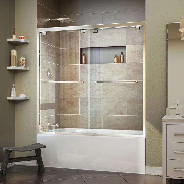 Encore 56" W x 58" H Semi-Frameless Tub Door with ClearMax Technology