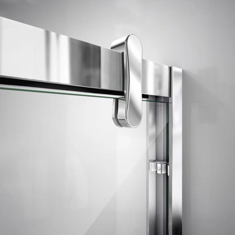 Cavalier 56" W x 77.38" H Bypass Semi-Frameless Shower Door with Clearmax™ Technology