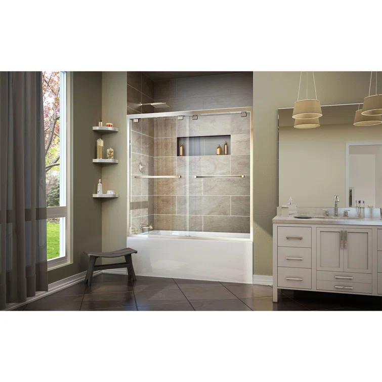 Encore 56" W x 58" H Semi-Frameless Tub Door with ClearMax Technology
