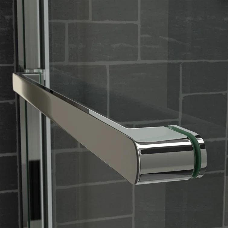 Cavalier 56" W x 77.38" H Bypass Semi-Frameless Shower Door with Clearmax™ Technology
