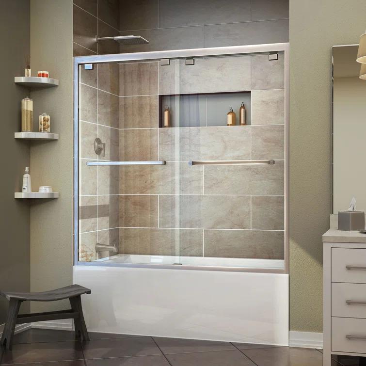 Encore 56" W x 58" H Semi-Frameless Tub Door with ClearMax Technology
