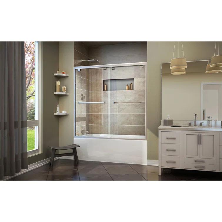 Encore 56" W x 58" H Semi-Frameless Tub Door with ClearMax Technology
