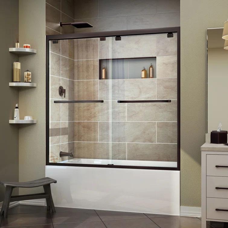 Encore 56" W x 58" H Semi-Frameless Tub Door with ClearMax Technology