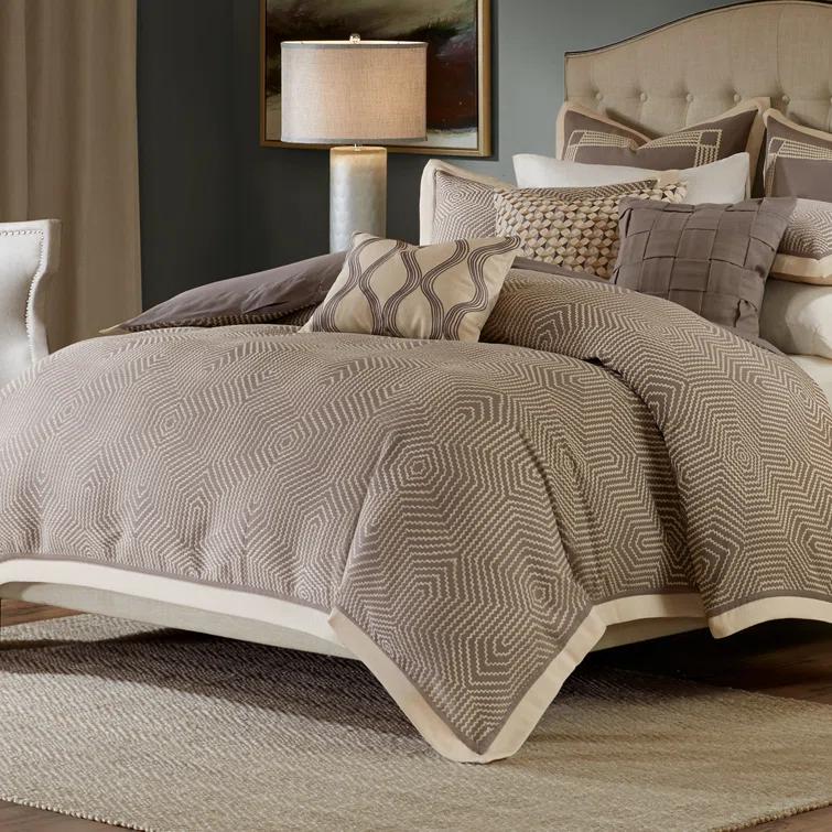 Madison Park Signature Shades of Grey Textured Comforter Set