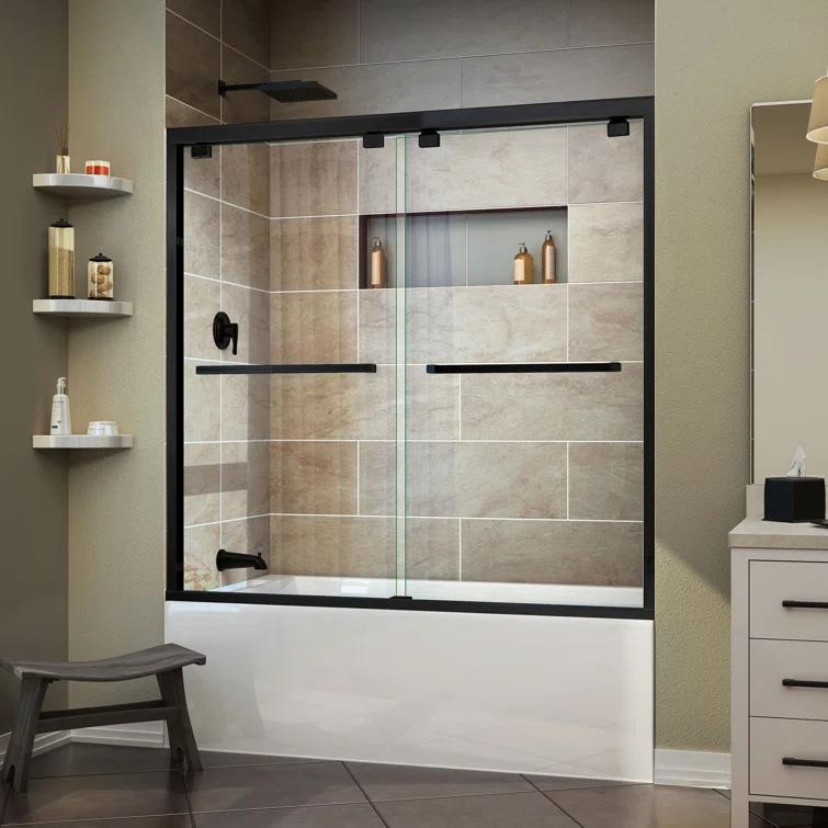 Encore 56" W x 58" H Semi-Frameless Tub Door with ClearMax Technology