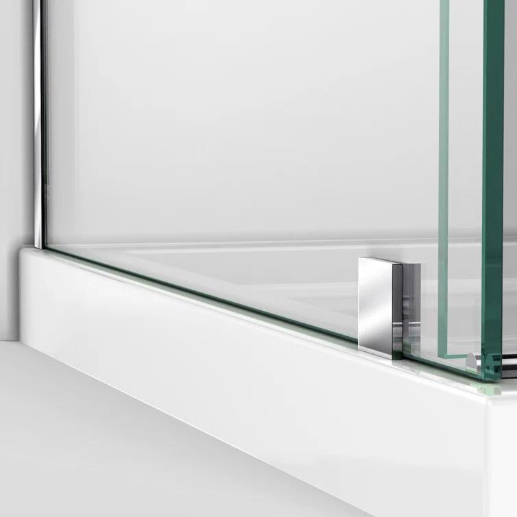 Enigma Air 60.38" W x 34.75" D x76" H Frameless Rectangle Walk In Shower Enclosure