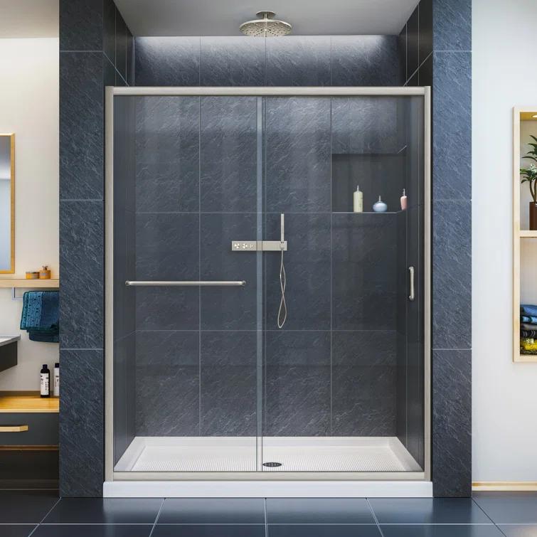 Infinity-Z 60" W x 74.75" H Framed Sliding Shower Kit