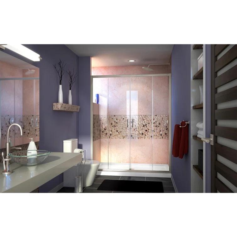 Visions 60" W x 74.75" Semi-Frameless Shower Encolusure