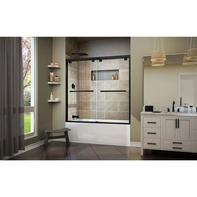 Encore 56" W x 58" H Semi-Frameless Tub Door with ClearMax Technology