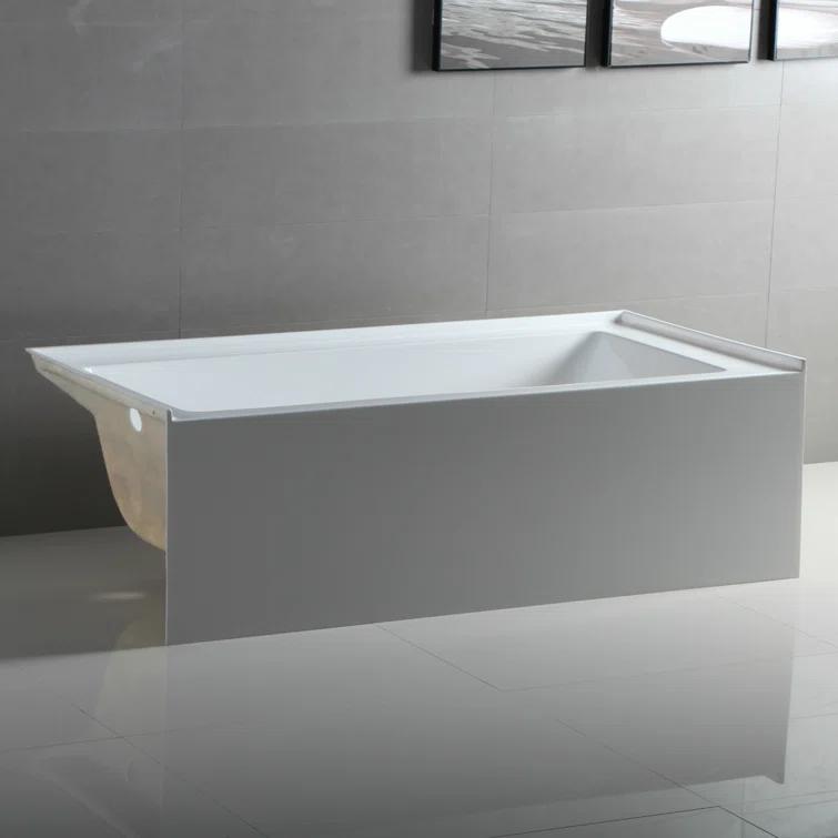 Apron Soaking Acrylic Bathtub