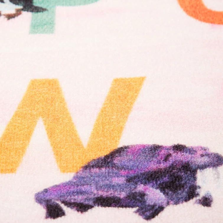 Eric Carle Alphabet Zoo Graphic/Print Pink Area Rug