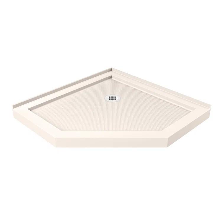 Prism 42" W x 42" D x 74.75" H Frameless Neo-Angle Reversible Shower Kit with Towel Bar and Base Included