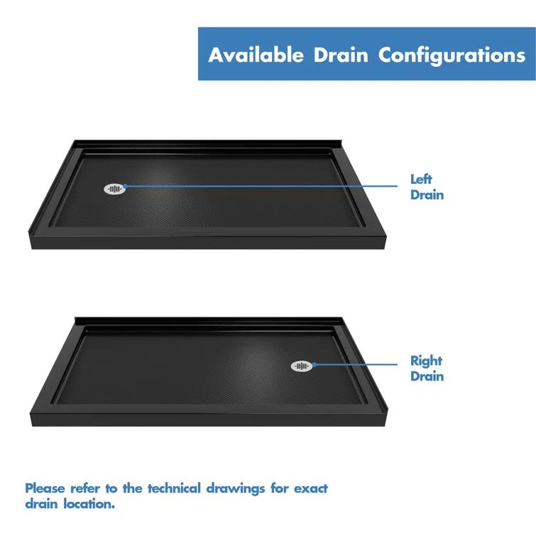 SlimLine 48" x 34" Double Threshold Shower Base