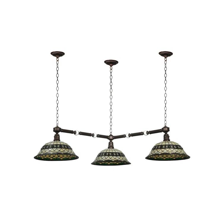 44.75 In. Long Tiffany Roman 3 Light Corner Pendant