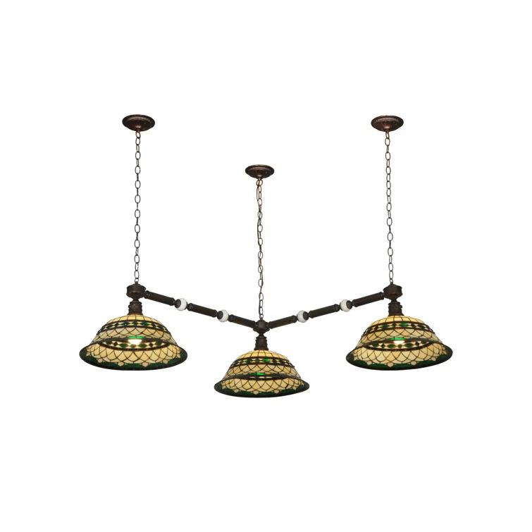 44.75 In. Long Tiffany Roman 3 Light Corner Pendant