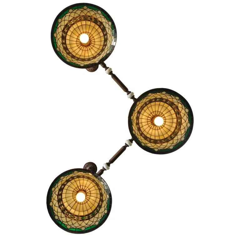44.75 In. Long Tiffany Roman 3 Light Corner Pendant