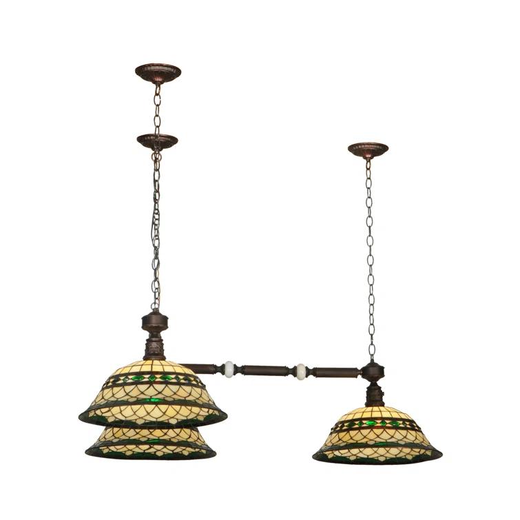 44.75 In. Long Tiffany Roman 3 Light Corner Pendant