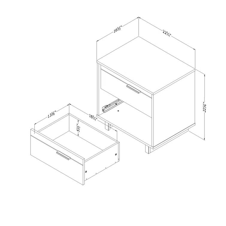 Fynn 2 Drawer Nightstand