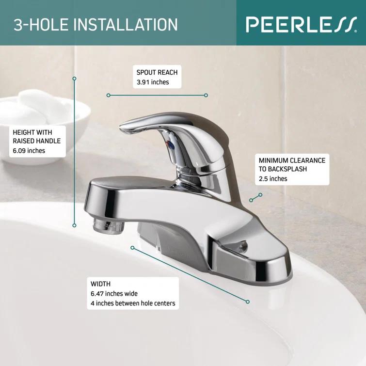 Core Centerset Bathroom Faucet, 2-handle Bathroom Sink Faucet