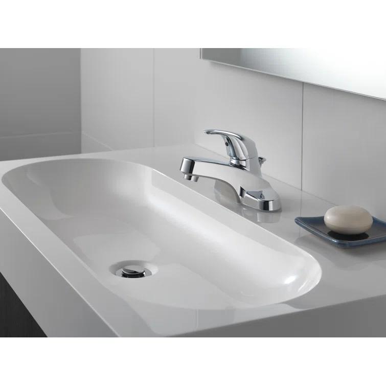 Core Centerset Bathroom Faucet with Drain Assembly, 2-handle Bathroom Sink Faucet