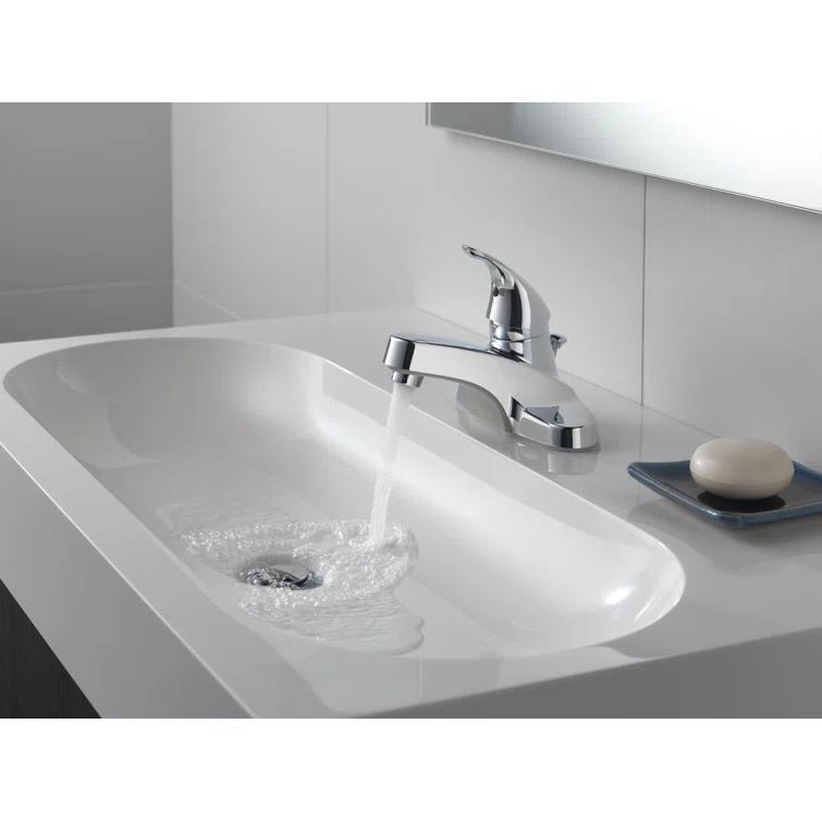 Core Centerset Bathroom Faucet with Drain Assembly, 2-handle Bathroom Sink Faucet