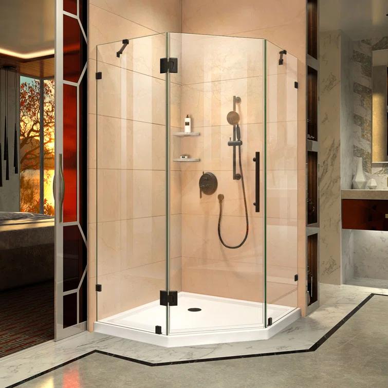 DreamLine Prism Lux 36.31" W x 36.31" D x 72" H Frameless Neo-angleShower Enclosure