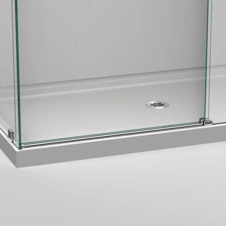 Enigma Air 60.38" W x 34.75" D x76" H Frameless Rectangle Walk In Shower Enclosure