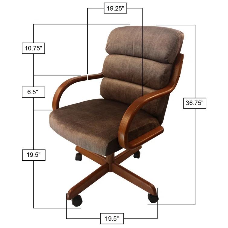 Caster Chair Company Hamilton Swivel & Tilt Caster Dining Arm Chair