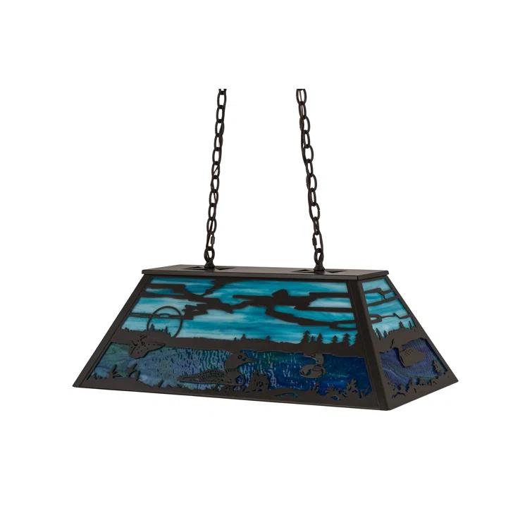 Rustic Lodge 6 - Light Bronze Pool Table Lights Pendant