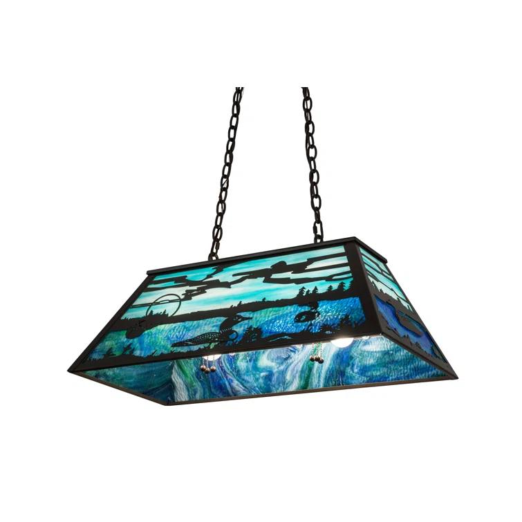 Rustic Lodge 6 - Light Bronze Pool Table Lights Pendant