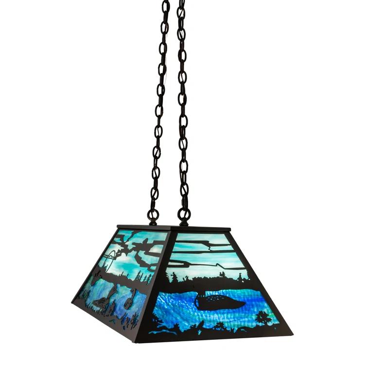 Rustic Lodge 6 - Light Bronze Pool Table Lights Pendant