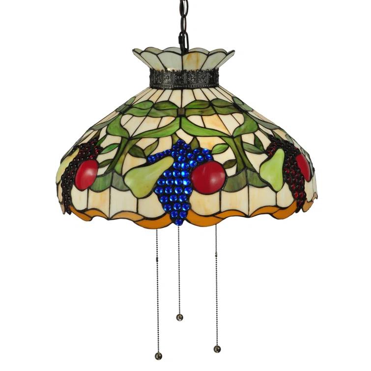 3 - Light Mahogany Bronze Pool Table Lights Pendant
