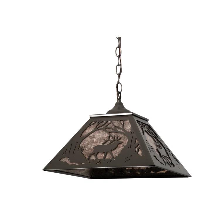 Rustic Lodge 2 - Light Timeless Bronze Cone Pendant