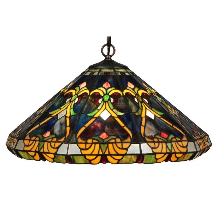 Meyda Tiffany & Stained Glass 3 - Light Mahogany Bronze Single Pendant