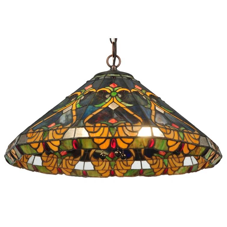Meyda Tiffany & Stained Glass 3 - Light Mahogany Bronze Single Pendant