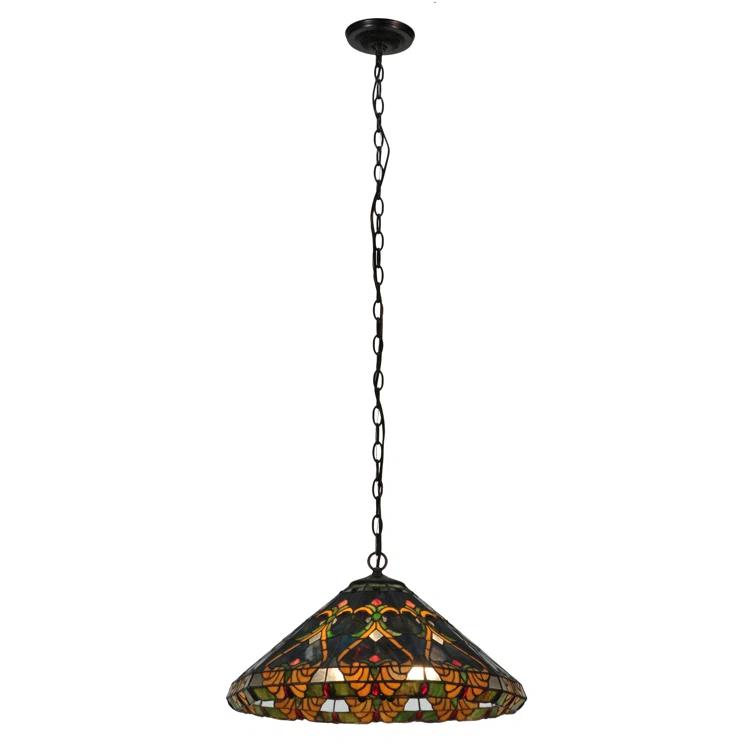 Meyda Tiffany & Stained Glass 3 - Light Mahogany Bronze Single Pendant