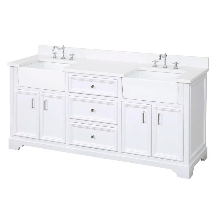 Emiliano 72'' Double Bathroom Vanity with Top