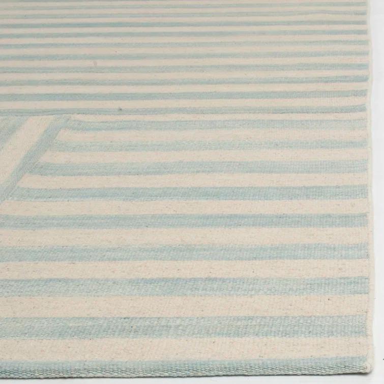 Sky Multi-Color Wool Flat Woven Rectangular Accent Rug