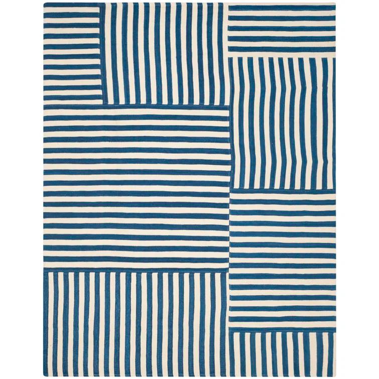 Pacific Stripe Handwoven Wool 8' x 10' Rectangular Area Rug