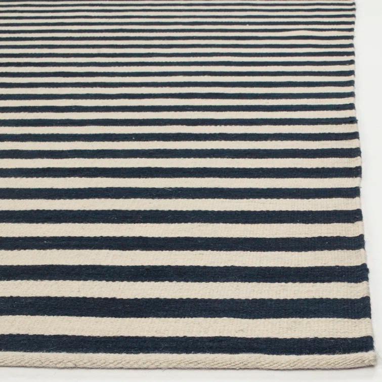 Cinder Stripe 4' x 6' Wool Flat Woven Rug