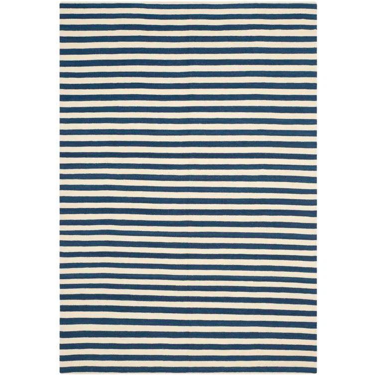 Pacific Stripe Handwoven Small Wool Area Rug