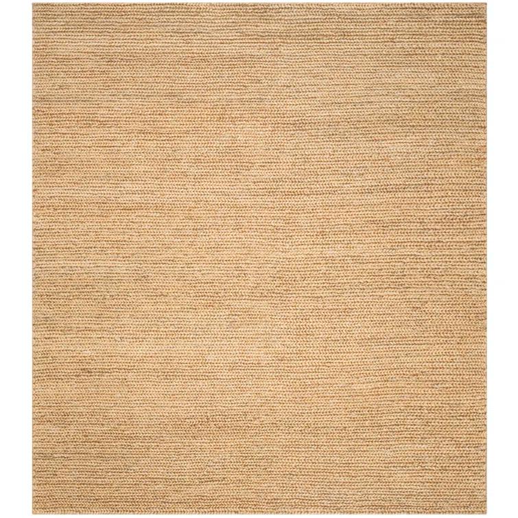 Wheat Hand-Knotted Jute and Cotton 9' x 12' Area Rug