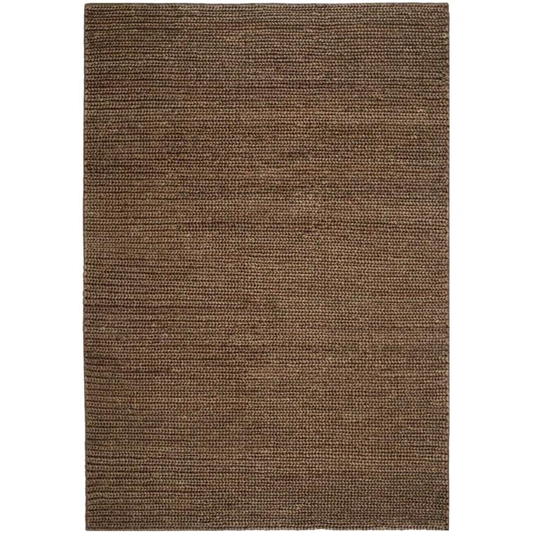 Hand-Knotted Jute-Cotton Blend 6' x 9' Rectangular Area Rug
