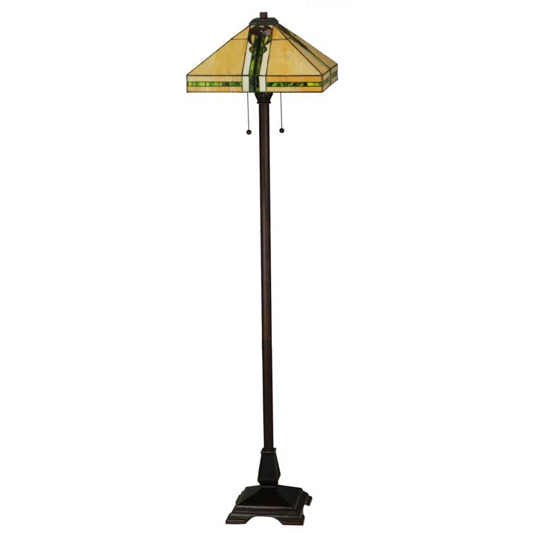 Meyda Lighting Meyda Tiffany & Stained Glass 62'' Mahogany Bronze Traditional Floor Lamp