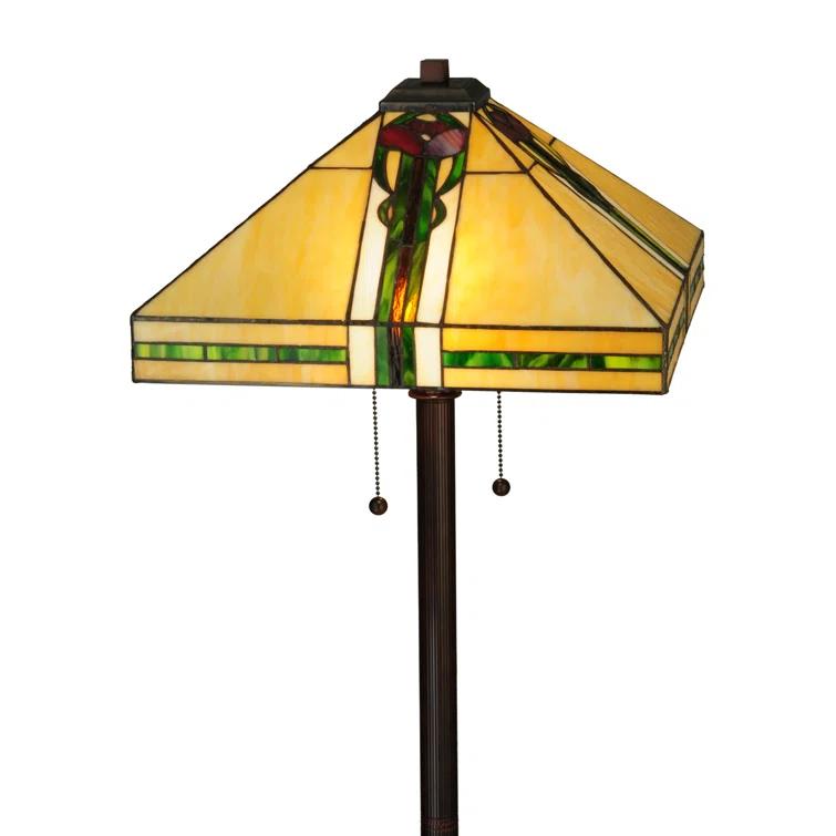 Meyda Lighting Meyda Tiffany & Stained Glass 62'' Mahogany Bronze Traditional Floor Lamp