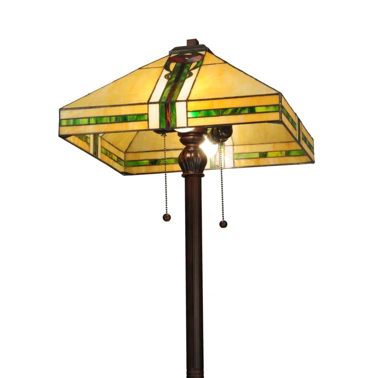 Meyda Lighting Meyda Tiffany & Stained Glass 62'' Mahogany Bronze Traditional Floor Lamp